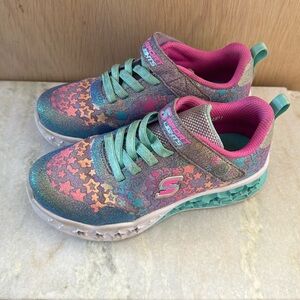 Skechers light up girls sneakers size 1